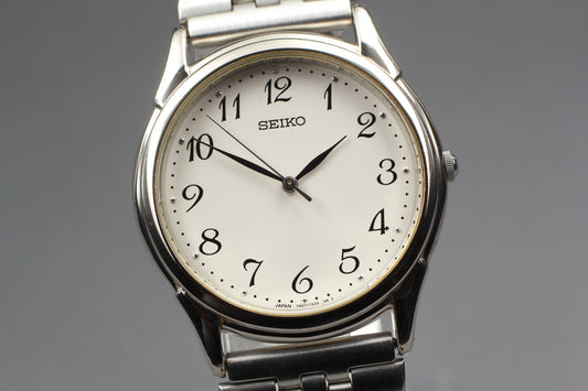 SEIKO Second Hands | Vtg.1985 [Near MINT] SEIKO 7N01-7140 33mm Silver Quartz Men's Watch From JAPAN La.riberta From Japan