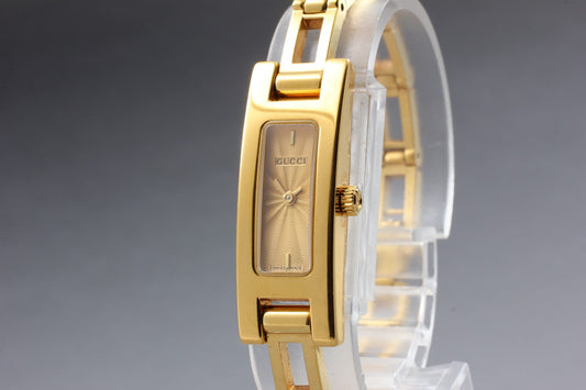 Second Hands | Vintage [N MINT New Batt] GUCCI 3900L Gold Bracelet Quartz Ladies Watch JAPAN La.riberta From Japan