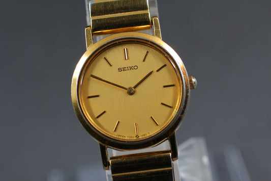 SEIKO Second Hands | Vtg.1985[N MINT New Batt] SEIKO 7320-016A 21mm Bangle Quartz Ladies Watch JAPAN La.riberta From Japan