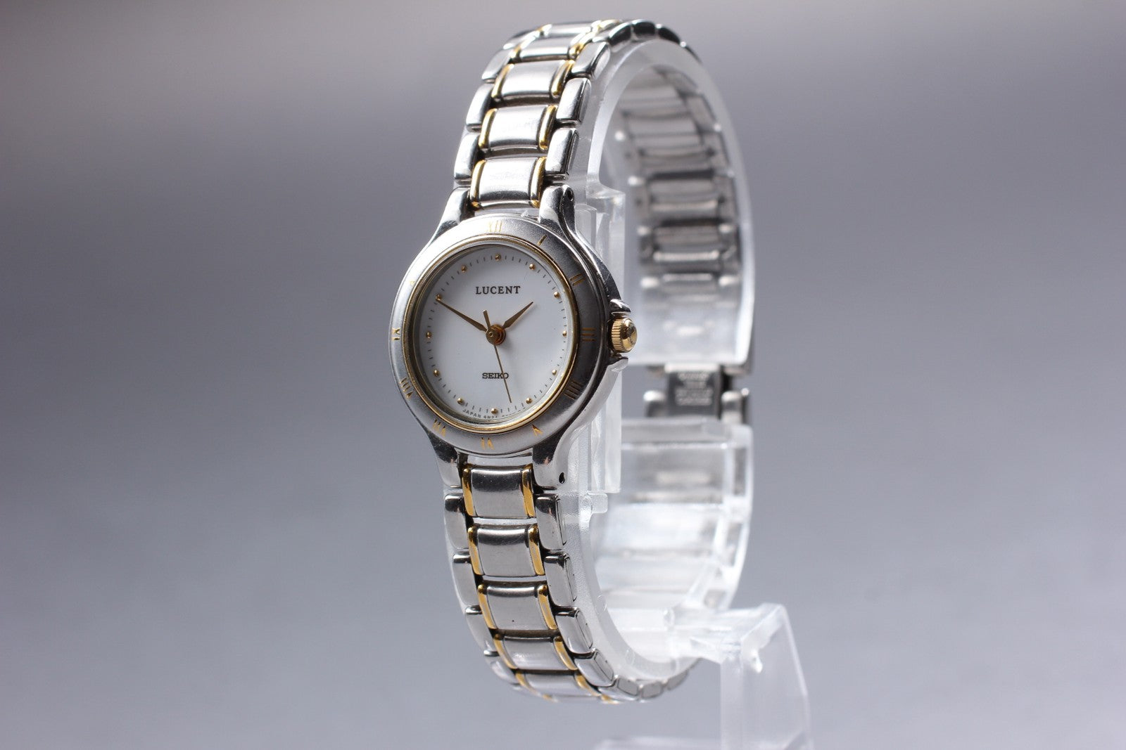 SEIKO Second Hands | Vtg.1992 [N MINT / New Batt] SEIKO Lucent 4N21-0370 Quartz Ladies Watch JAPAN La.riberta From Japan