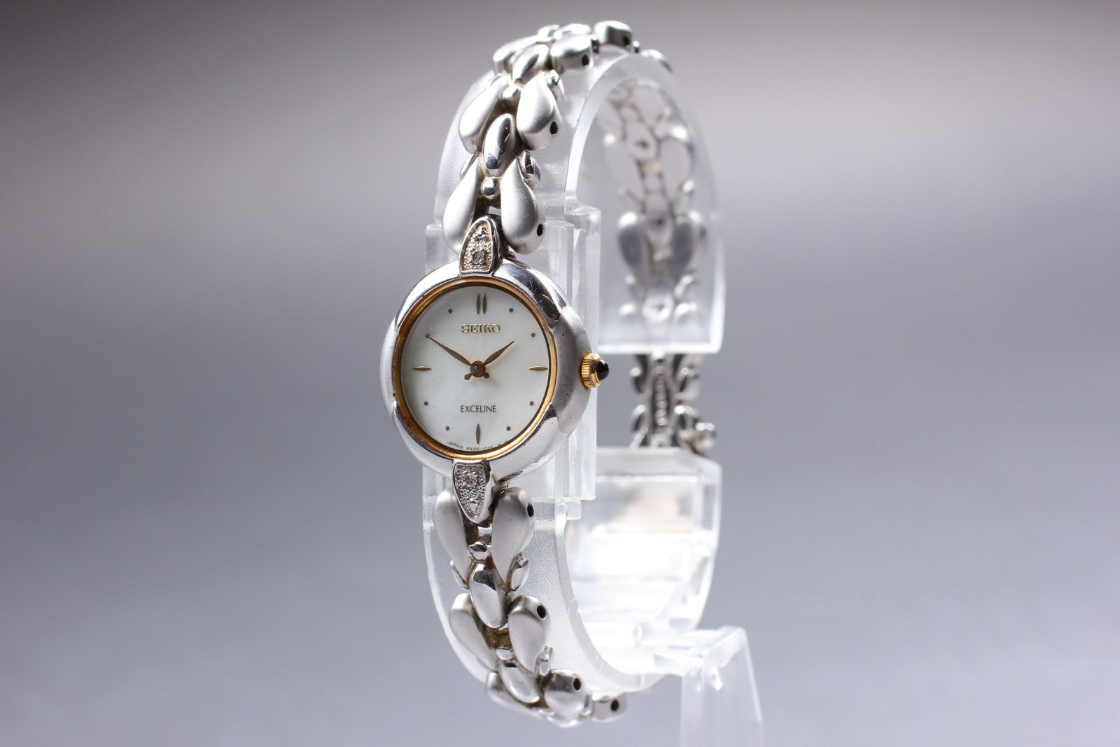 SEIKO Second Hands | Vtg.1985 [Exc+5] SEIKO Exceline 4N20-1060 Bracelet Quartz Ladies Watch JAPAN La.riberta From Japan