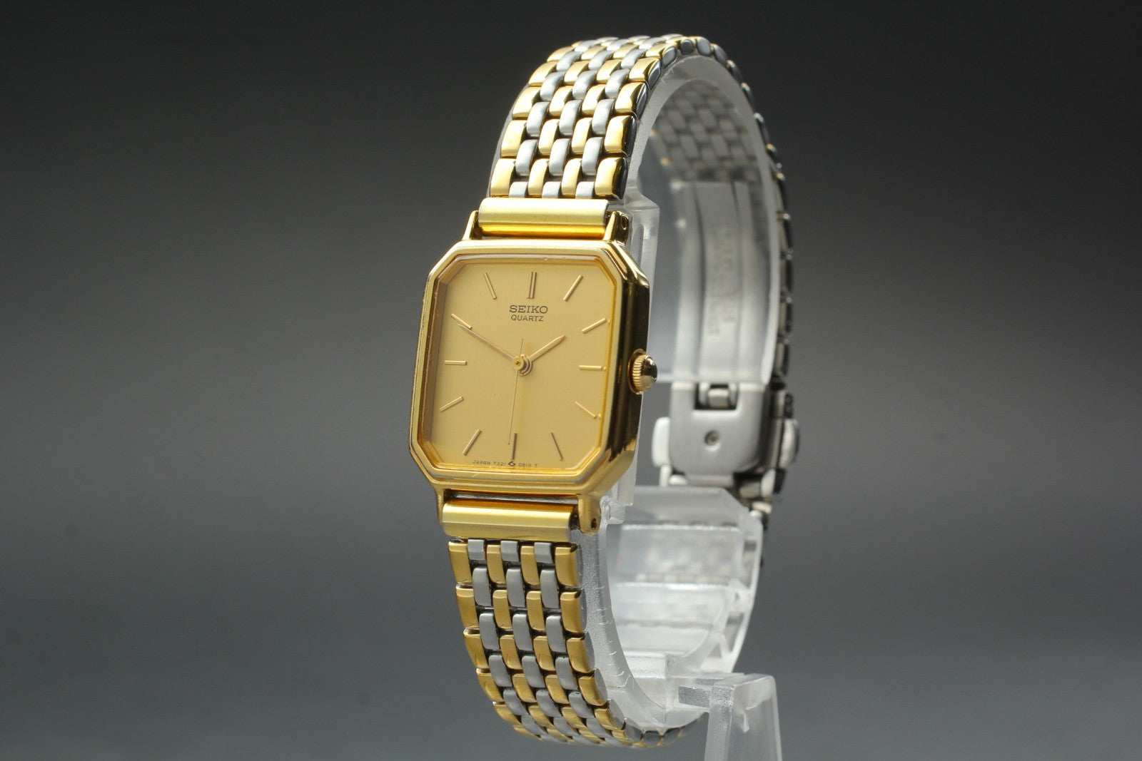 SEIKO Second Hands | Vtg.1987 [N MINT] SEIKO 7321-5410 Gold 20mm Bracelet Quartz Men's Watch JAPAN La.riberta From Japan