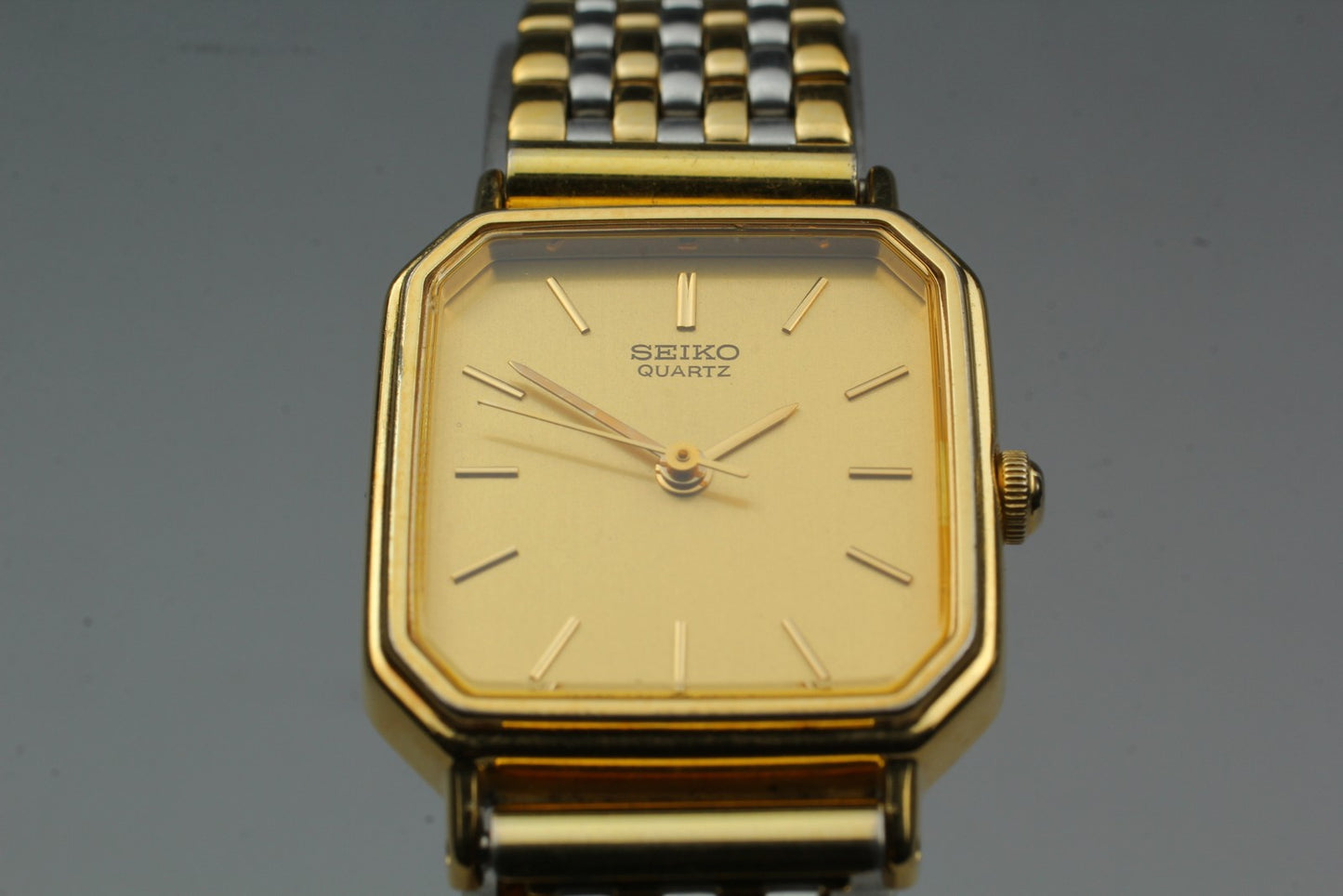 SEIKO Second Hands | Vtg.1987 [N MINT] SEIKO 7321-5410 Gold 20mm Bracelet Quartz Men's Watch JAPAN La.riberta From Japan