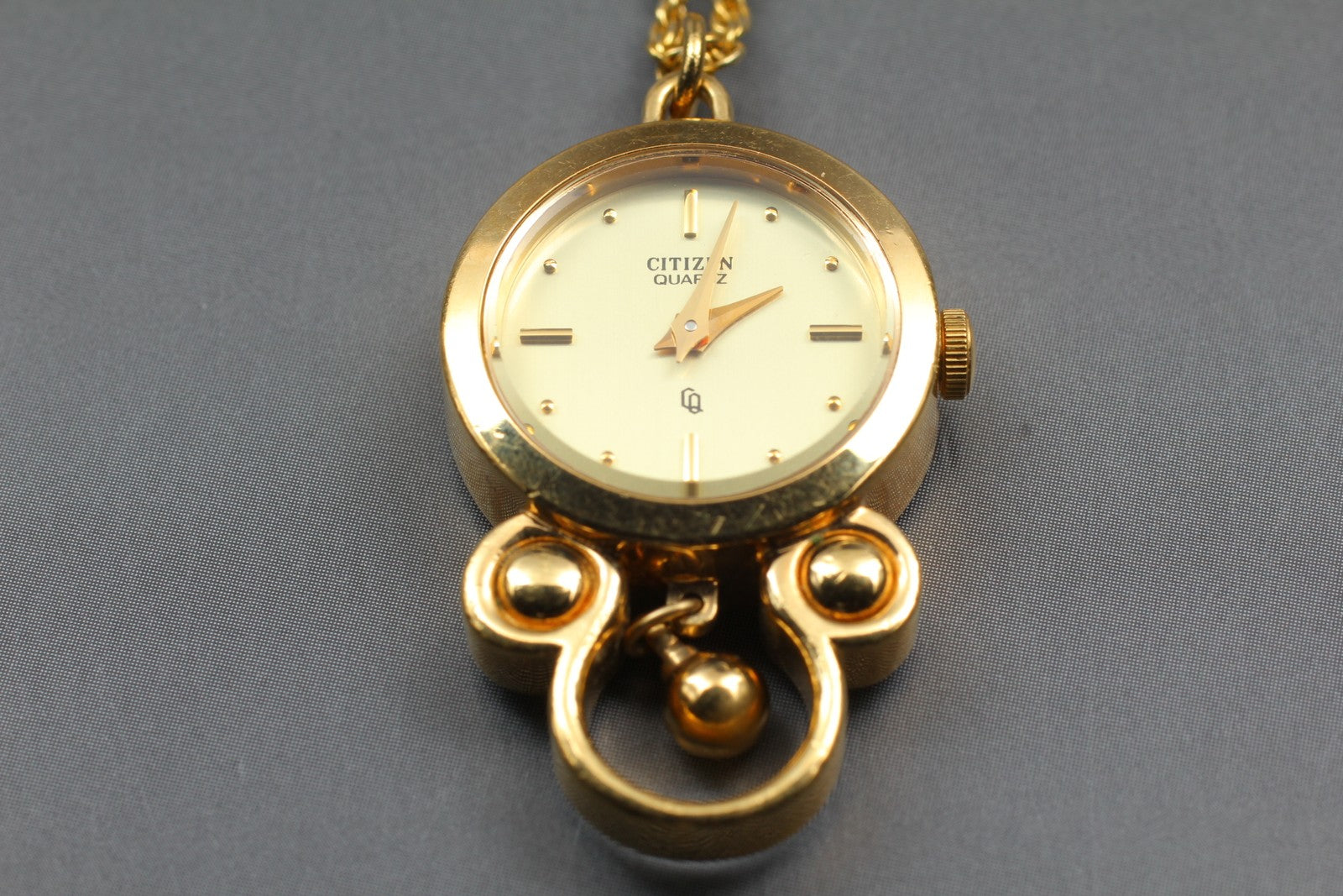 Second Hands | Vtg [N MINT / New Batt] CITIZEN Gold necklace Quartz pocket watch From JAPAN La.riberta From Japan