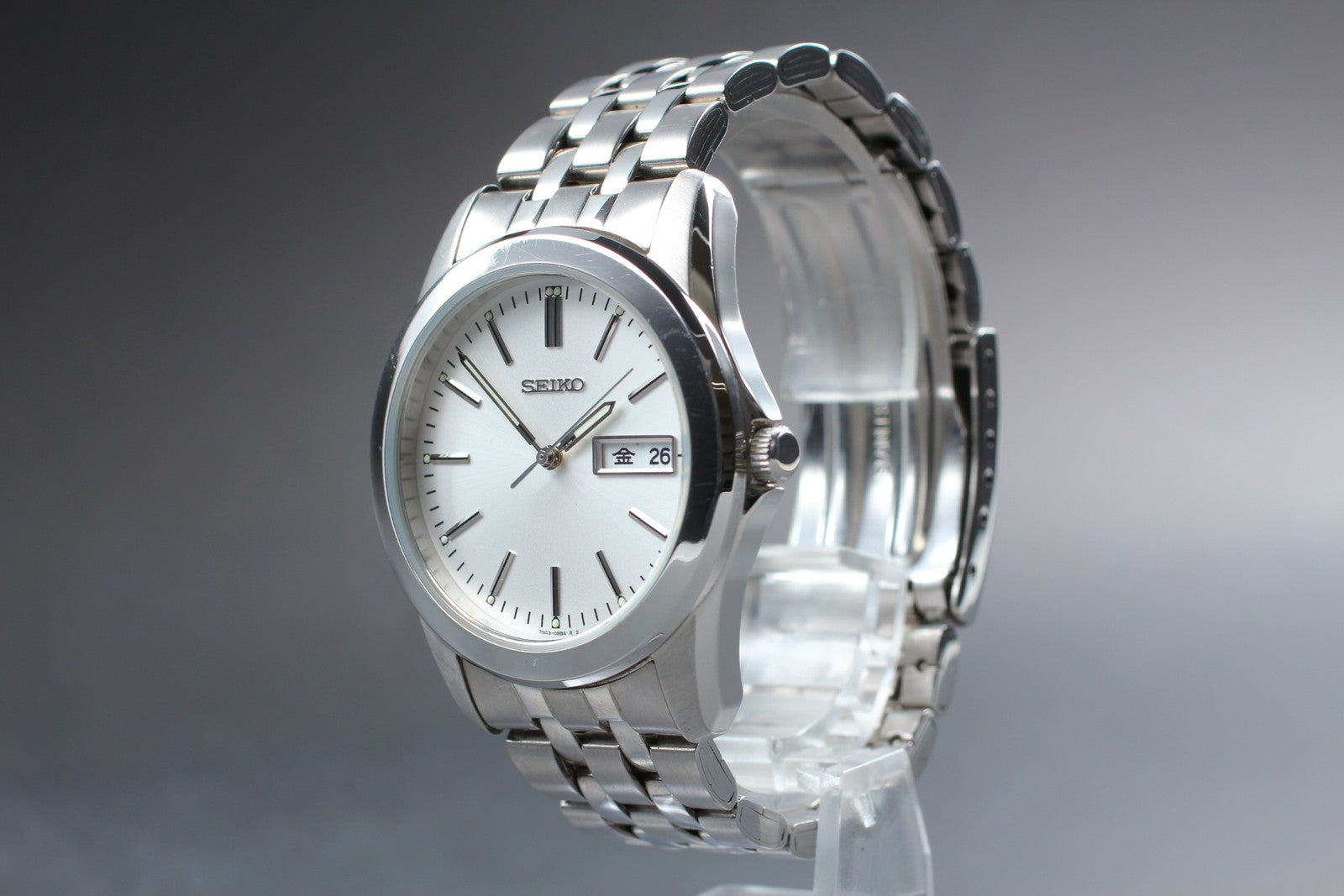 SEIKO Second Hands | Vtg.1982 [N MINT / New Batt] SEIKO 7N43-0AM0 Day/Date Quartz Men's Watch JAPAN La.riberta From Japan