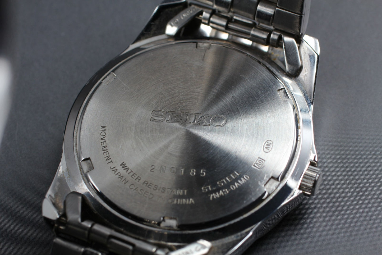 SEIKO Second Hands | Vtg.1982 [N MINT / New Batt] SEIKO 7N43-0AM0 Day/Date Quartz Men's Watch JAPAN La.riberta From Japan