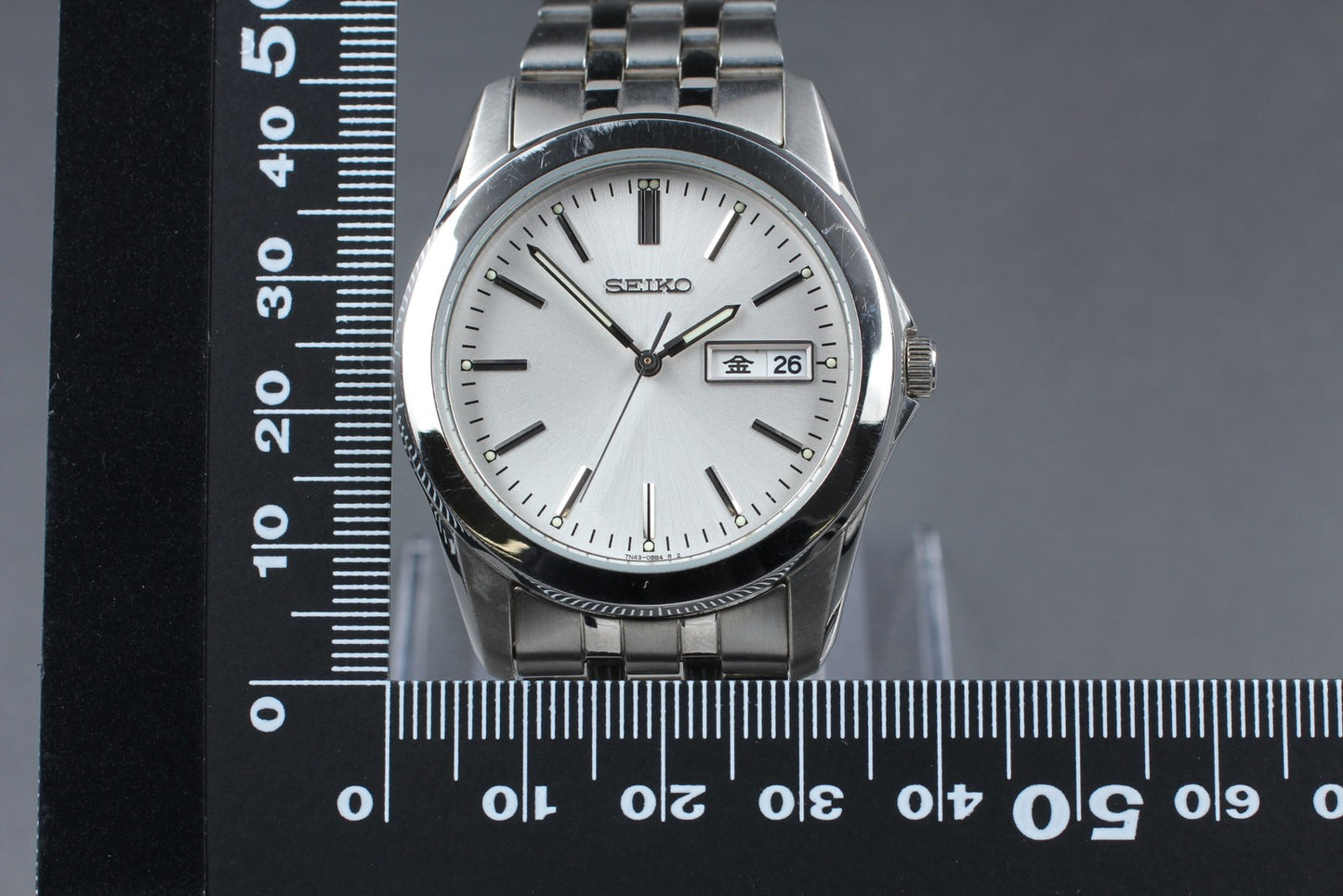 SEIKO Second Hands | Vtg.1982 [N MINT / New Batt] SEIKO 7N43-0AM0 Day/Date Quartz Men's Watch JAPAN La.riberta From Japan