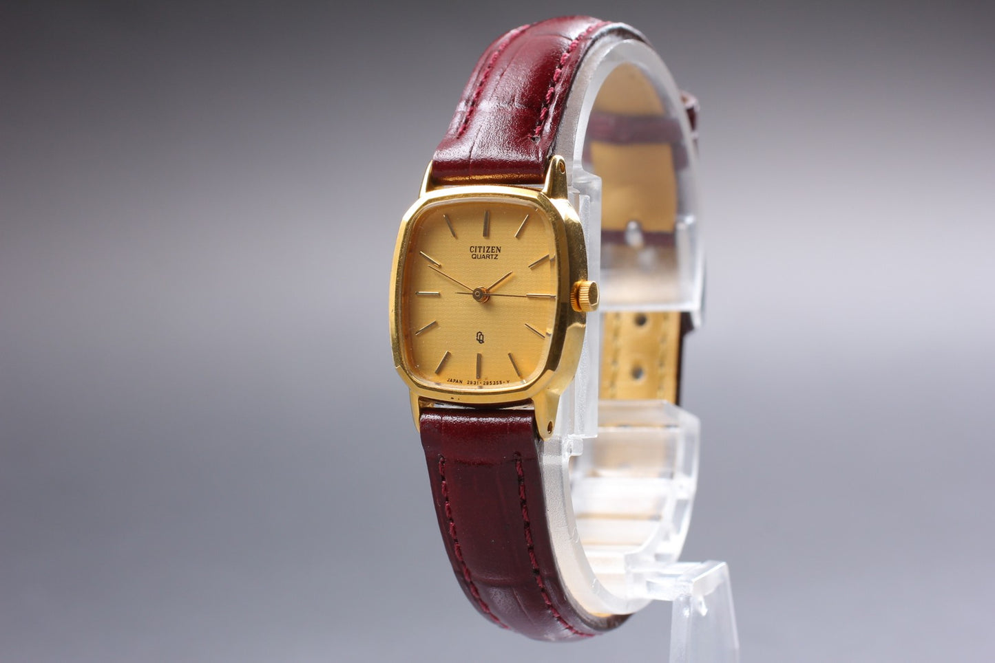 Second Hands | Vtg.1996 [Near MINT] CITIZEN 2951-293371 Tank Gold Quartz Ladies Watch JAPAN La.riberta From Japan