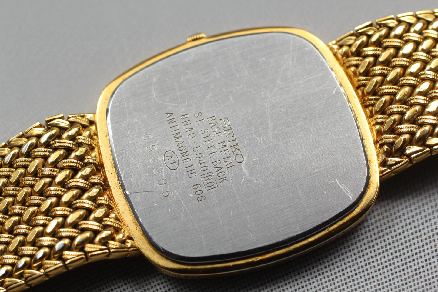 Vin.1990 [Exc+5] SEIKO DOLCE 8N40-5040 Bracelet Gold Quartz Men’s Watch JAPAN