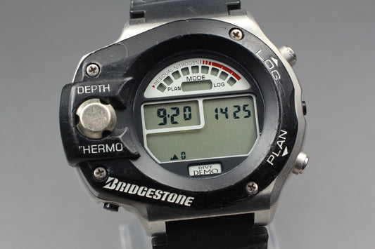 N MINT / BRIDGESTONE DIVE DEMO OPTIMUS Divers Scubapro Bism Men's Watch JAPAN