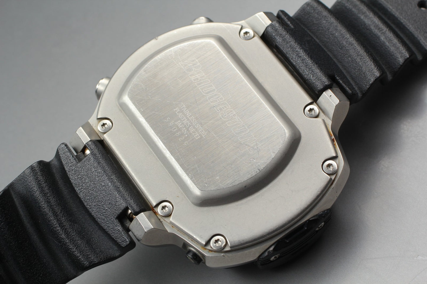 N MINT / BRIDGESTONE DIVE DEMO OPTIMUS Divers Scubapro Bism Men's Watch JAPAN