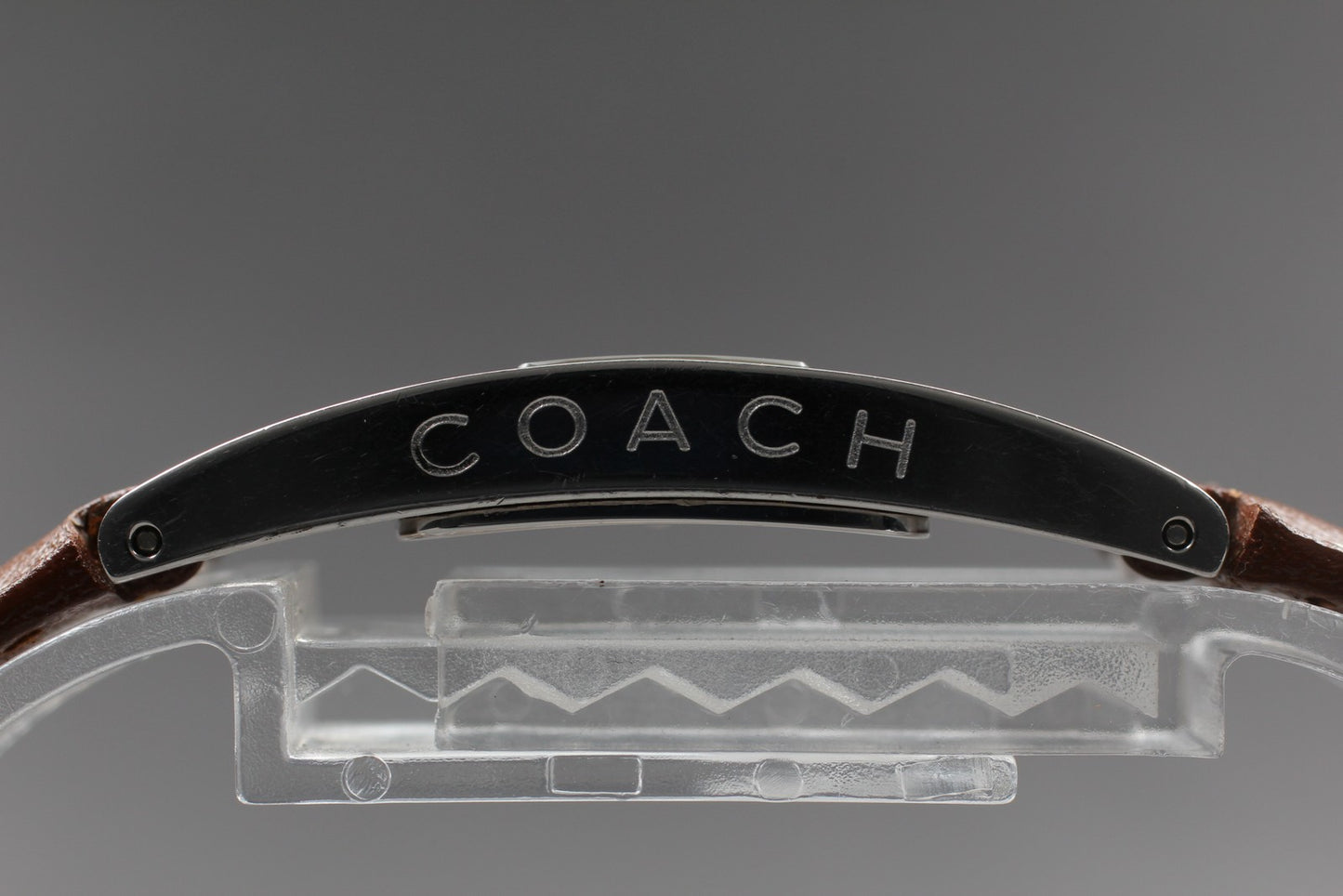 Near MINT / New Battery COACH 0169 6024296 Tank Quartz Ladies Watch JAPAN