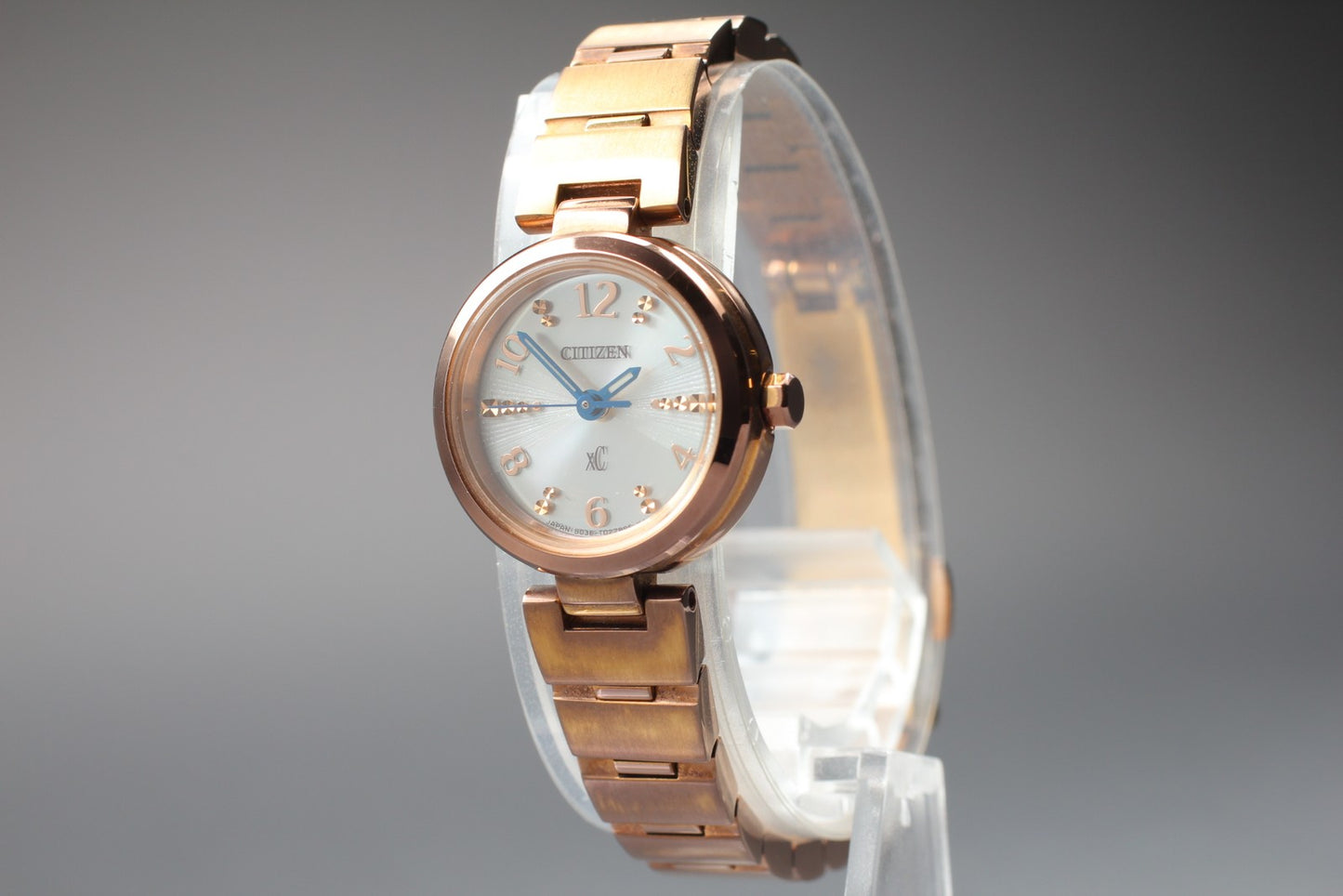 N MINT Fullset / CITIZEN xC B036-T018297 Solar 22mm Gold Ladies Watch From JAPAN