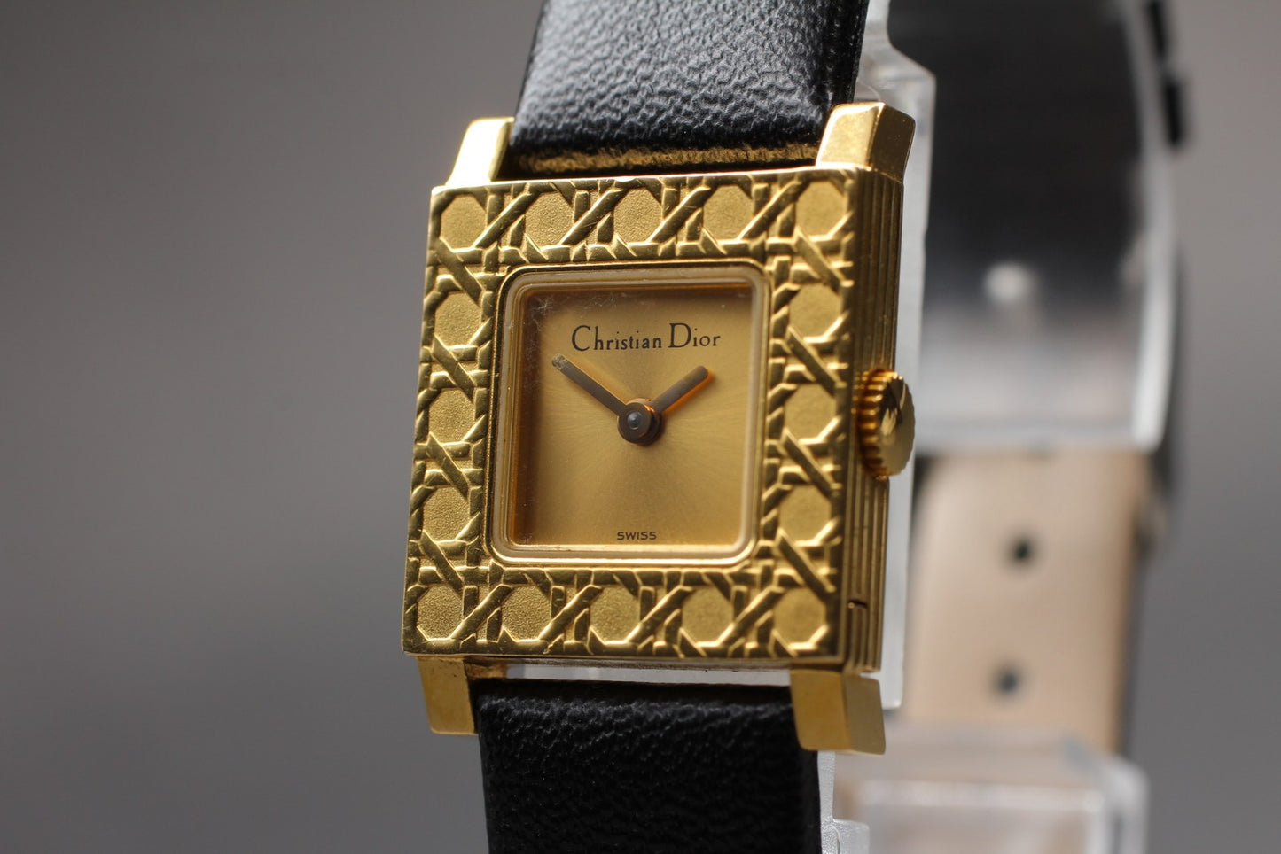 Near MINT / Christian Dior La Parisienne D60-159 Gold Quartz Ladies Watch Japan