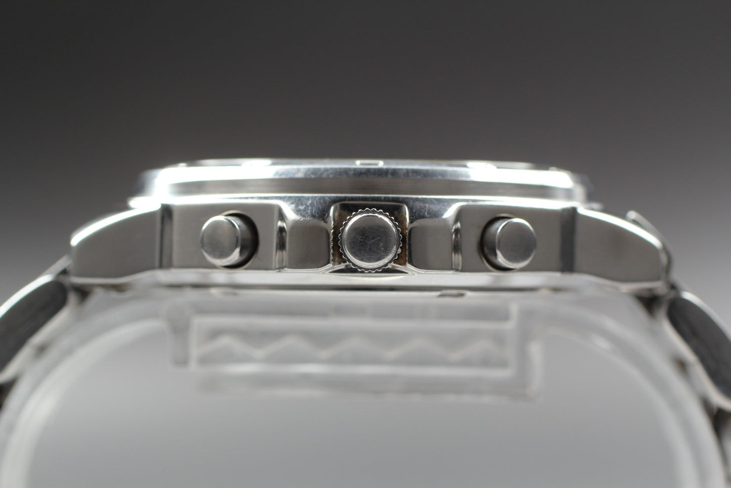 Exc+5 w/ New Battery / SEIKO 7T92-0CA0 chronograph Black Quartz Mens Watch JAPAN