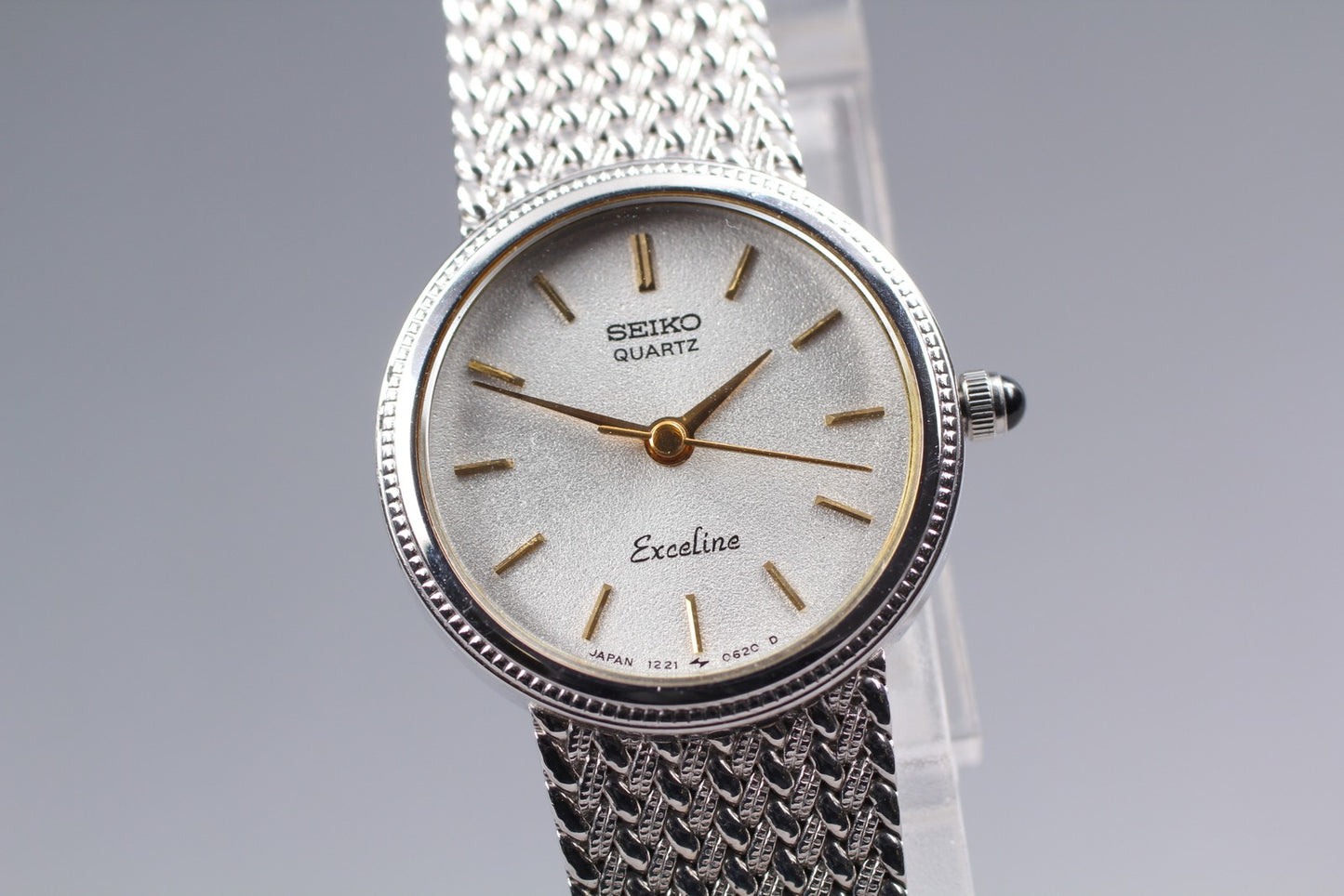 N MINT / New Batt / SEIKO Exceline 1221-0100 bracelet Quartz Ladies Watch JAPAN