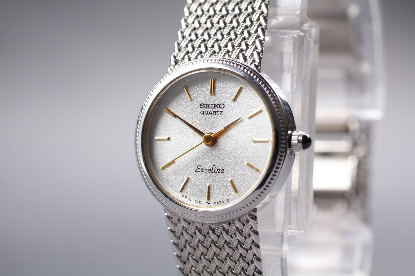 N MINT / New Batt / SEIKO Exceline 1221-0100 bracelet Quartz Ladies Watch JAPAN