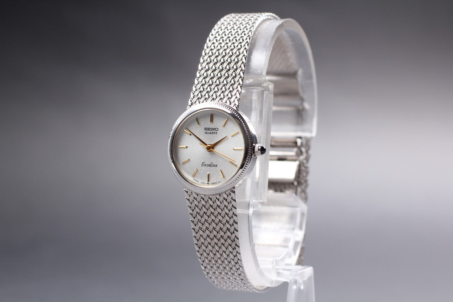 N MINT / New Batt / SEIKO Exceline 1221-0100 bracelet Quartz Ladies Watch JAPAN