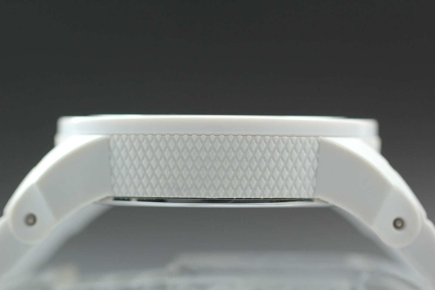 MINT Full Set / DIESEL Double Down DZ-1436 White Rubber Quartz Men's Watch JAPAN