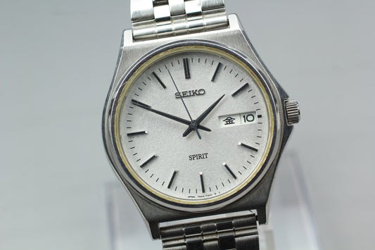SEIKO Second Hands | Vtg. 1990 [N MINT] SEIKO SPIRIT 7N43-7180 Day/Date Quartz Men's Watch From JAPAN La.riberta From Japan