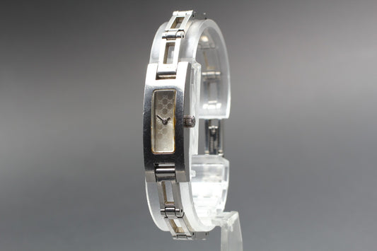 Exc+5 / New Batt / GUCCI 3900L GG Logo Bracelet Quartz Ladies Watch From JAPAN