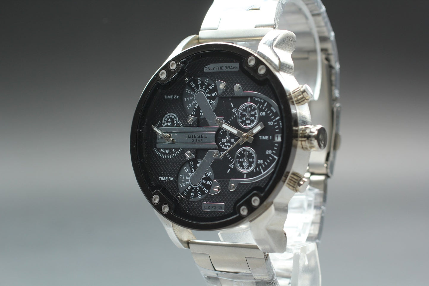 Near MINT / DIESEL DZ7313 Mr Daddy Chronograph 51.5mm Quartz Men's Watch JAPAN