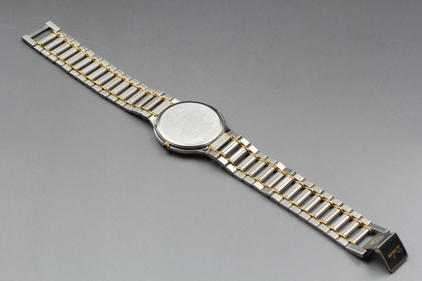 Near MINT / SEIKO Dolce 7741-6050 Two-Tone Bracelet Quartz Mens Watch From JAPAN