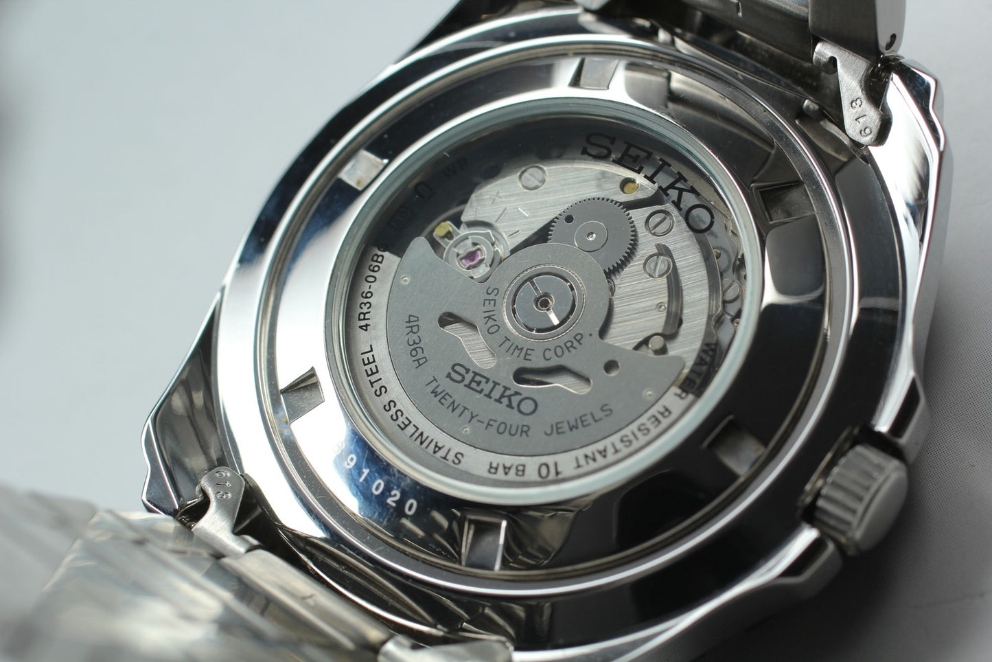 Near MINT / SEIKO 5 Sports 4R36-06B0 Black Automatic 100m Men's Watch From JAPAN