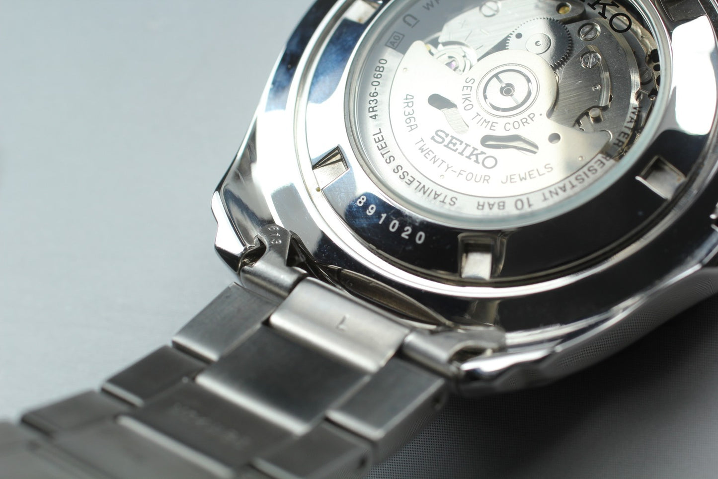 Near MINT / SEIKO 5 Sports 4R36-06B0 Black Automatic 100m Men's Watch From JAPAN