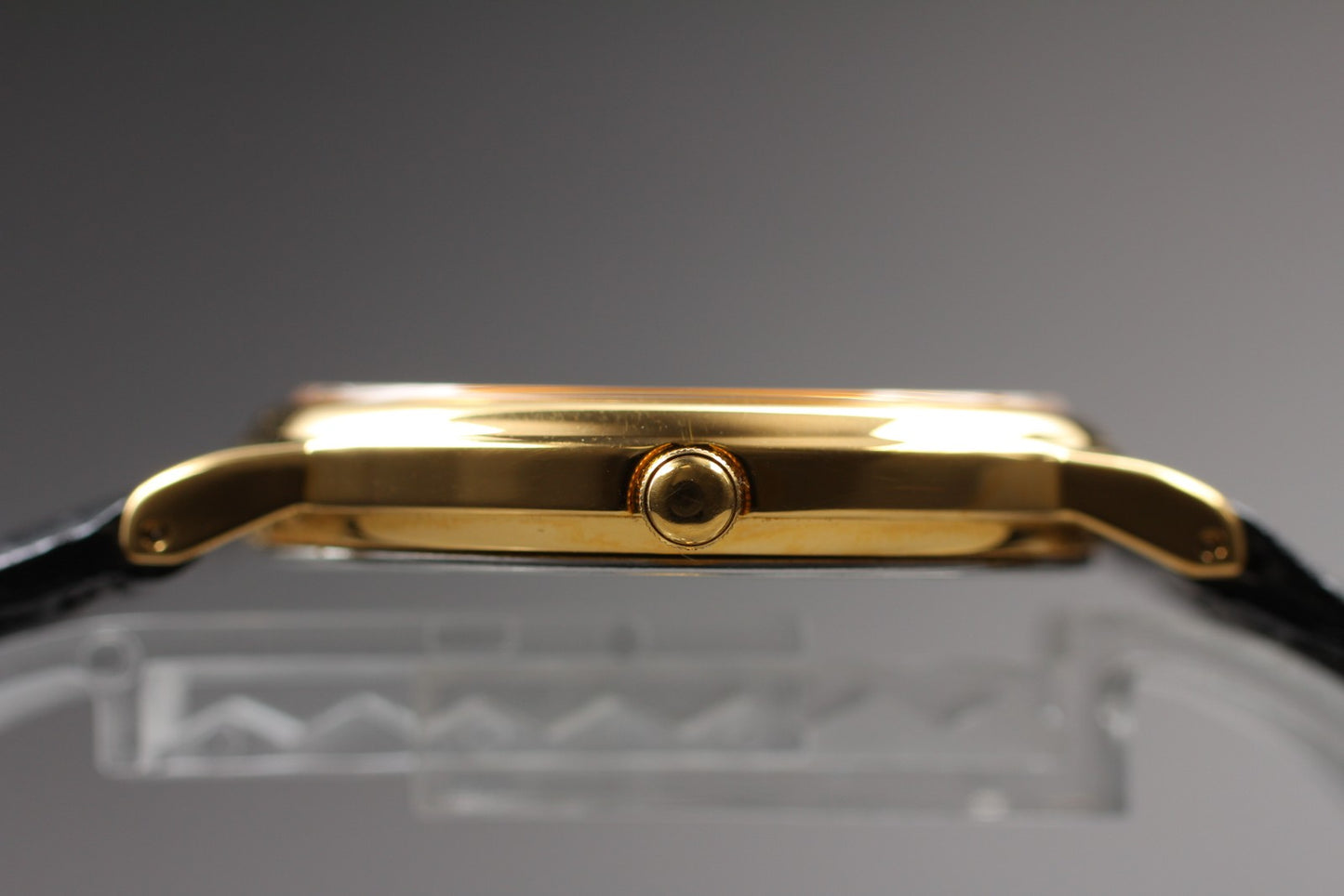 MINT / SEIKO 7N21-8A00 Nagano1990 Olympic Round Gold Quartz Mens Watch  Japan