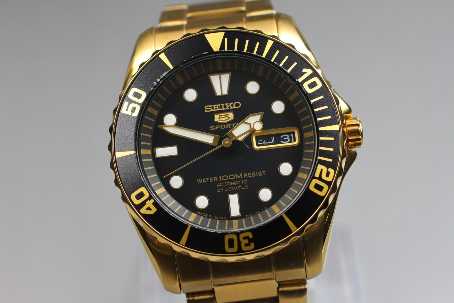 SEIKO Second Hands | Near MINT w/ Box Seiko 5 Sports 7S36-03C0 Automatic Day/Date Gold Men's Watch La.riberta From Japan