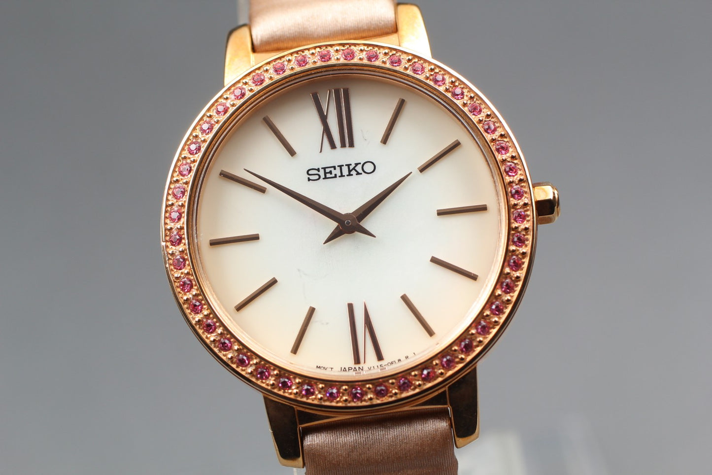 Near MINT / SEIKO×Nano Universe V115-0DC0 30mm Solar Ladies Watch JAPAN