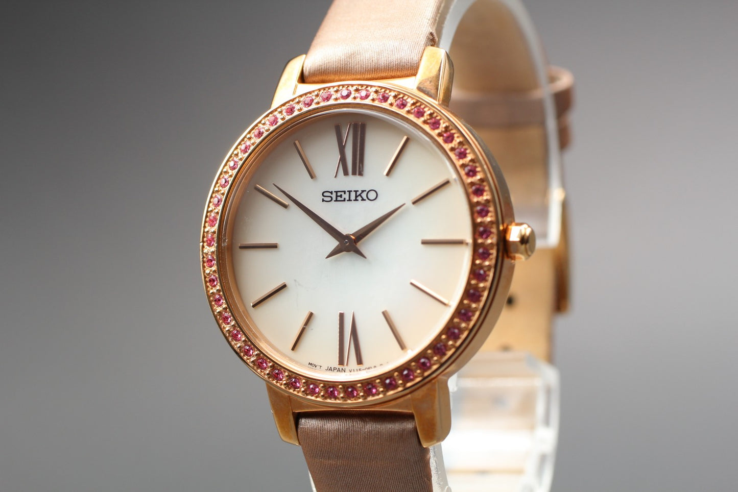 Near MINT / SEIKO×Nano Universe V115-0DC0 30mm Solar Ladies Watch JAPAN