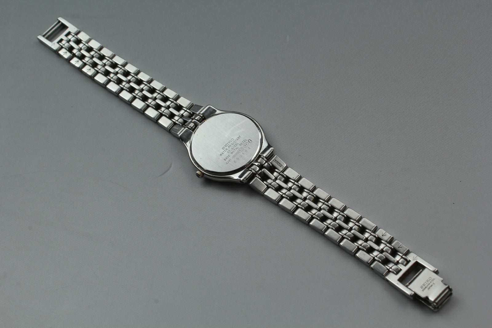 SEIKO Second Hands | Vtg.[Near MINT] SEIKO EXCELINE 4J41-0030 Gold Roman Quartz Ladies Watch JAPAN La.riberta From Japan