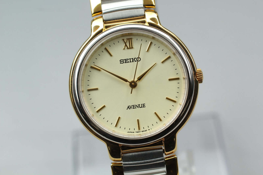 SEIKO Second Hands | Vin.1994 [Near MINT] SEIKO AVENUE 7N01-6F50 Quartz Bracelet Men's Watch JAPAN La.riberta From Japan
