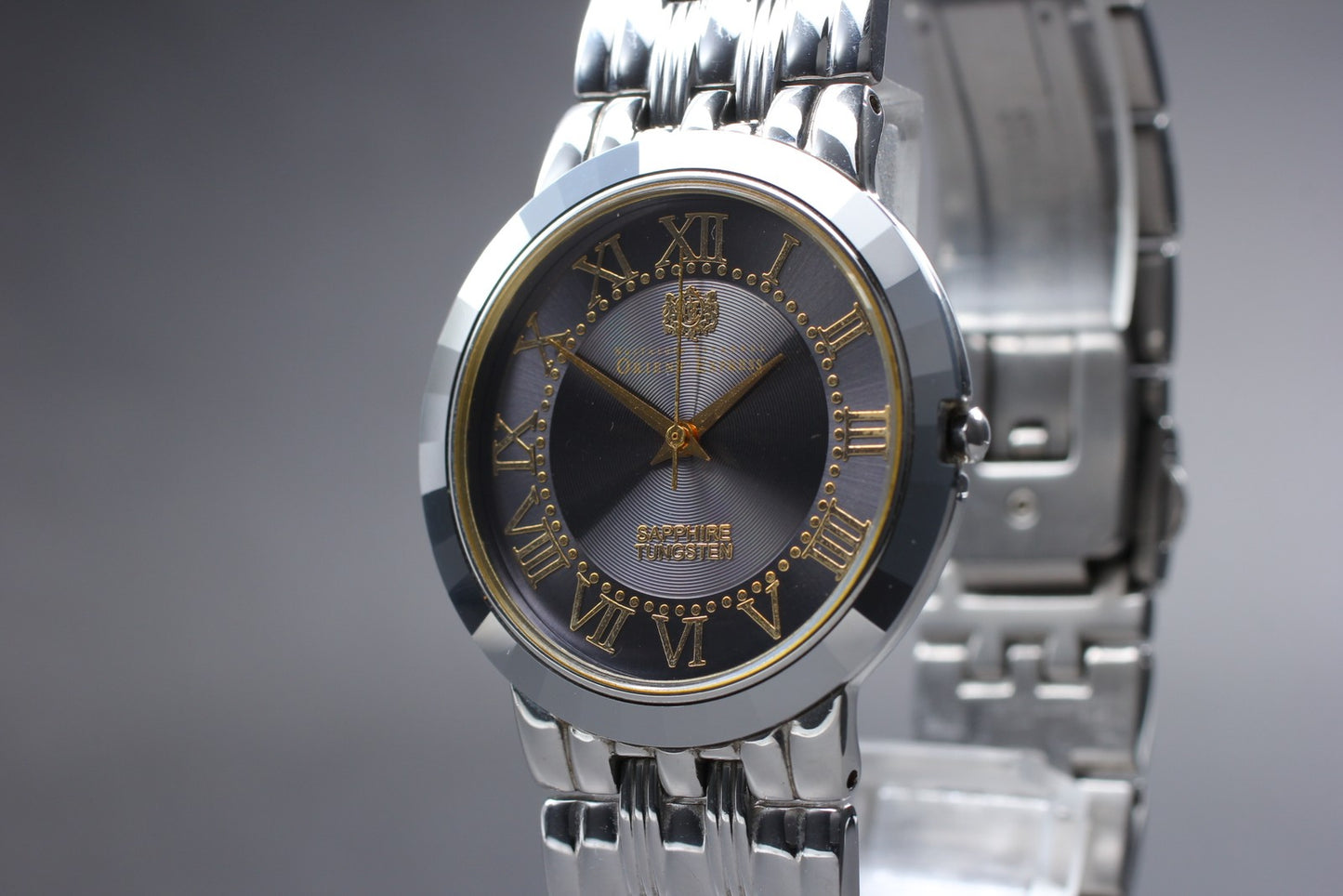 MINT / New Batt ORIENT EXPRESS OE-8039 Black Tungsten 34mm Men's Watch JAPAN