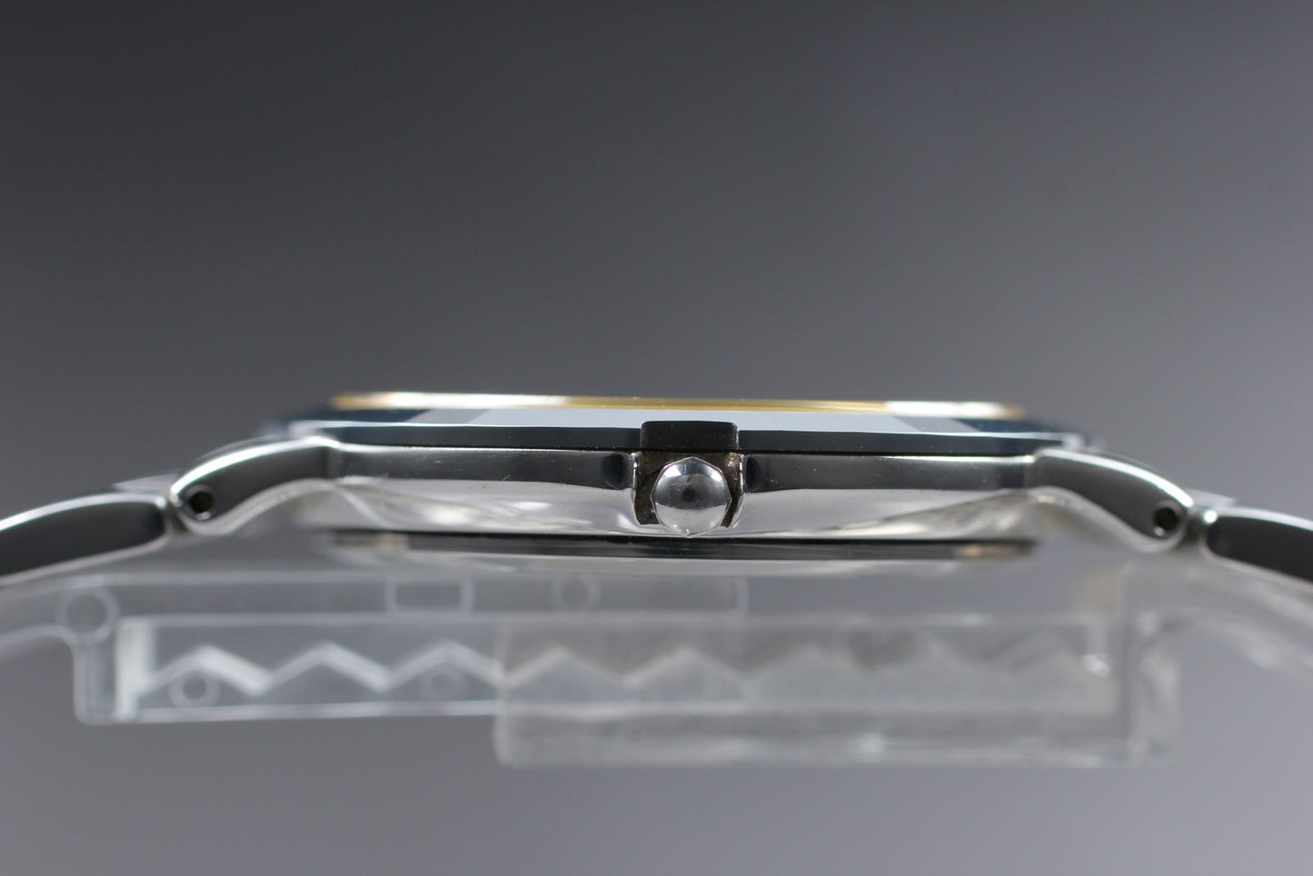 MINT / New Batt ORIENT EXPRESS OE-8039 Black Tungsten 34mm Men's Watch JAPAN