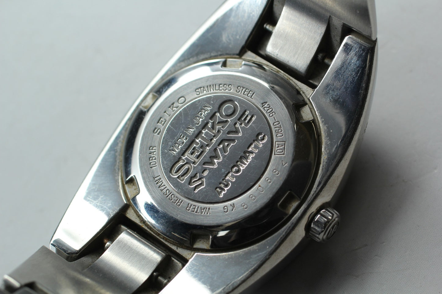 Vtg.1997[Near MINT] SEIKO S-WAVE 4206-0790 Quartz Men's Watch JAPAN