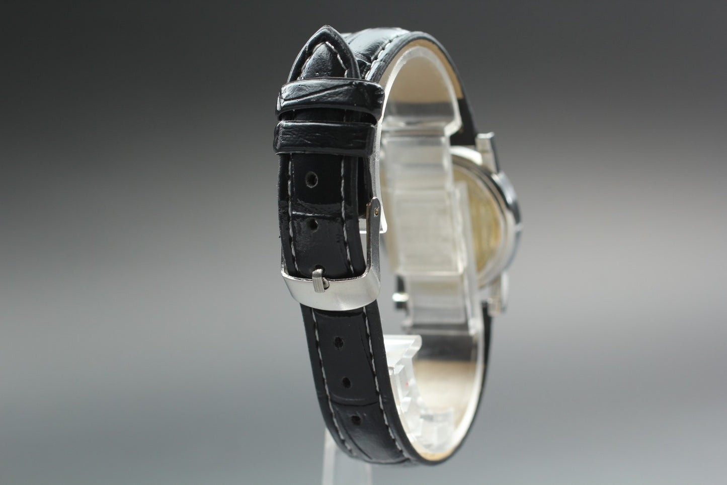 Vtg.[N MINT] GUCCI 5200L Black Silver Round Roman Quartz Ladies Watch From JAPAN