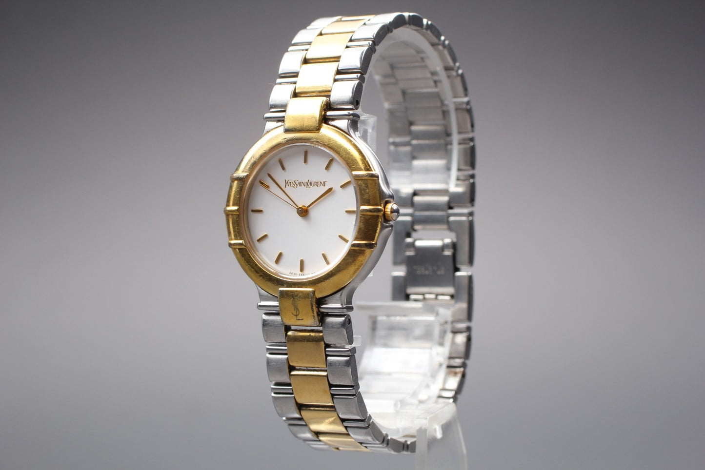 NewBattery [Exc+5] Yves Saint Laurent 4630-E63450Y  Two Tone Women's Watch JAPAN