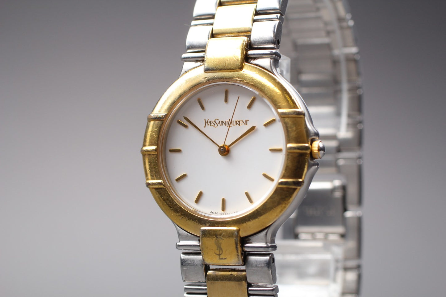 NewBattery [Exc+5] Yves Saint Laurent 4630-E63450Y  Two Tone Women's Watch JAPAN