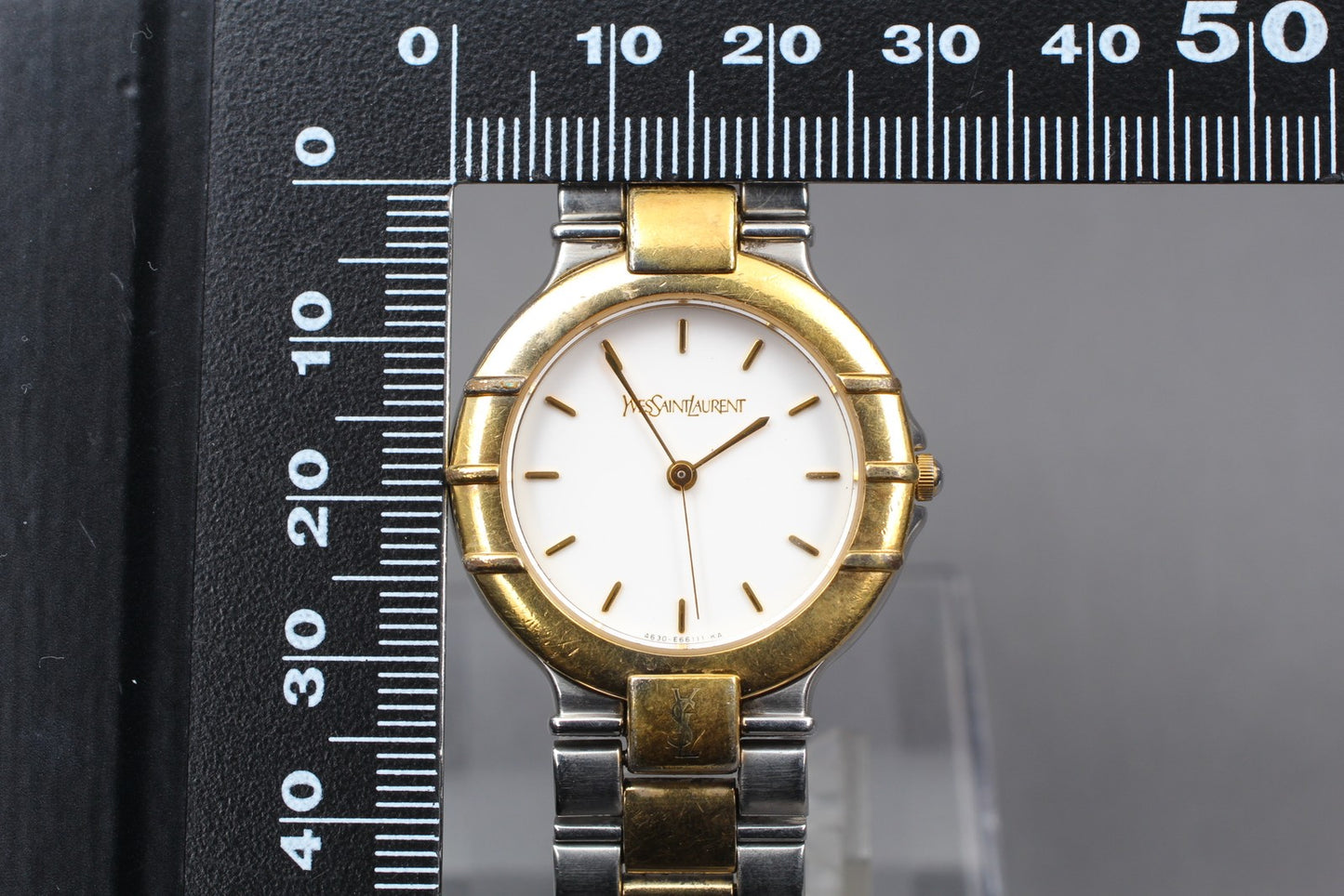 NewBattery [Exc+5] Yves Saint Laurent 4630-E63450Y  Two Tone Women's Watch JAPAN