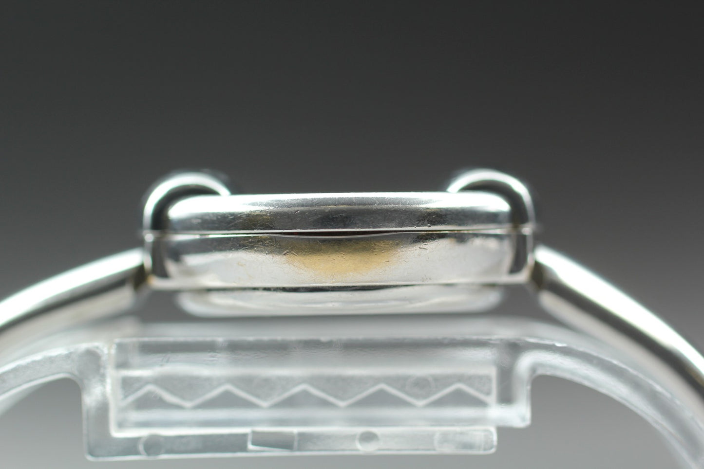 N MINT / New Batt / Vintage Gucci 1400L 25mm Black Silver Quartz Women's JAPAN