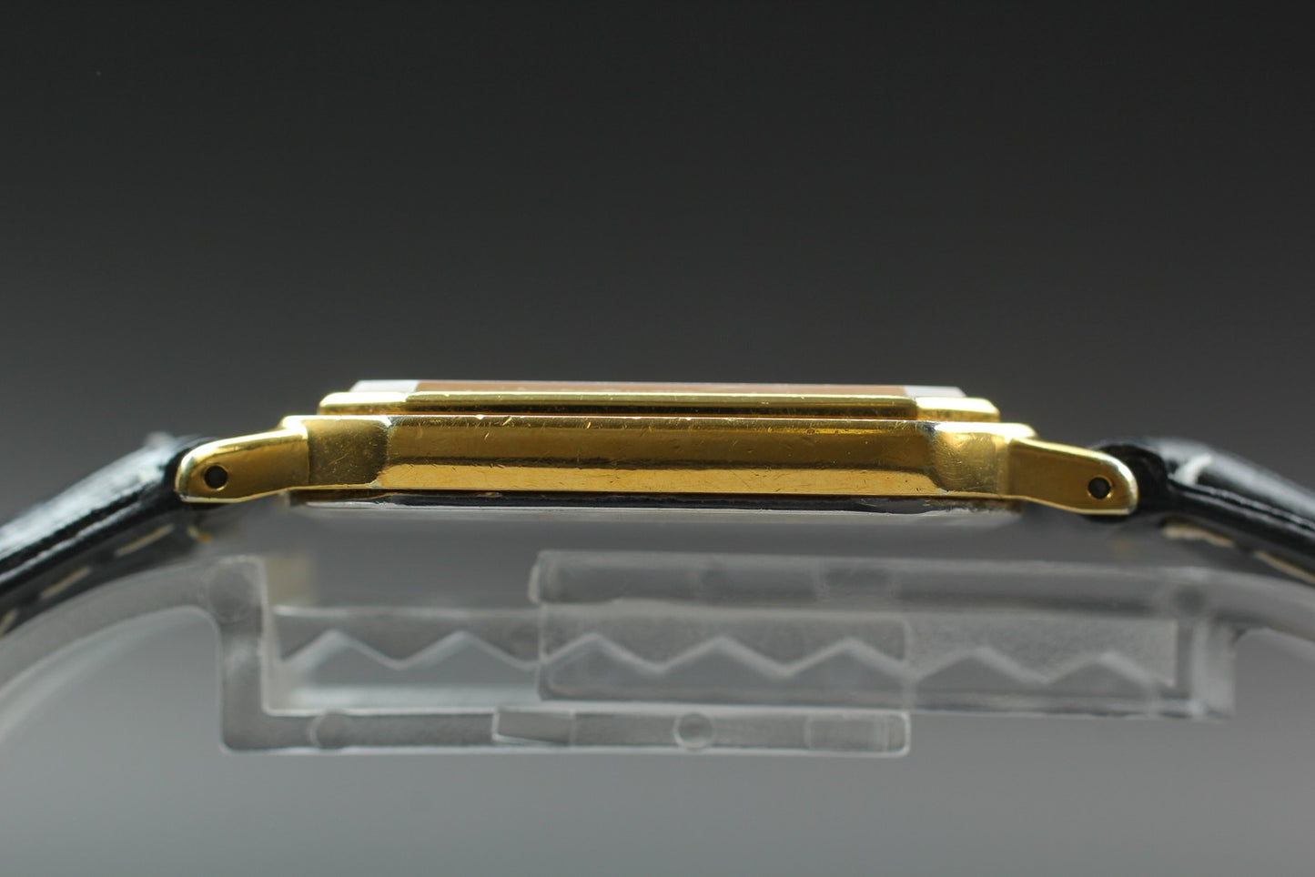 Vintage 1985 [Exc+5] Seiko Chariot 9021-5250 26mm Tank Gold Qz Men's Watch JAPAN