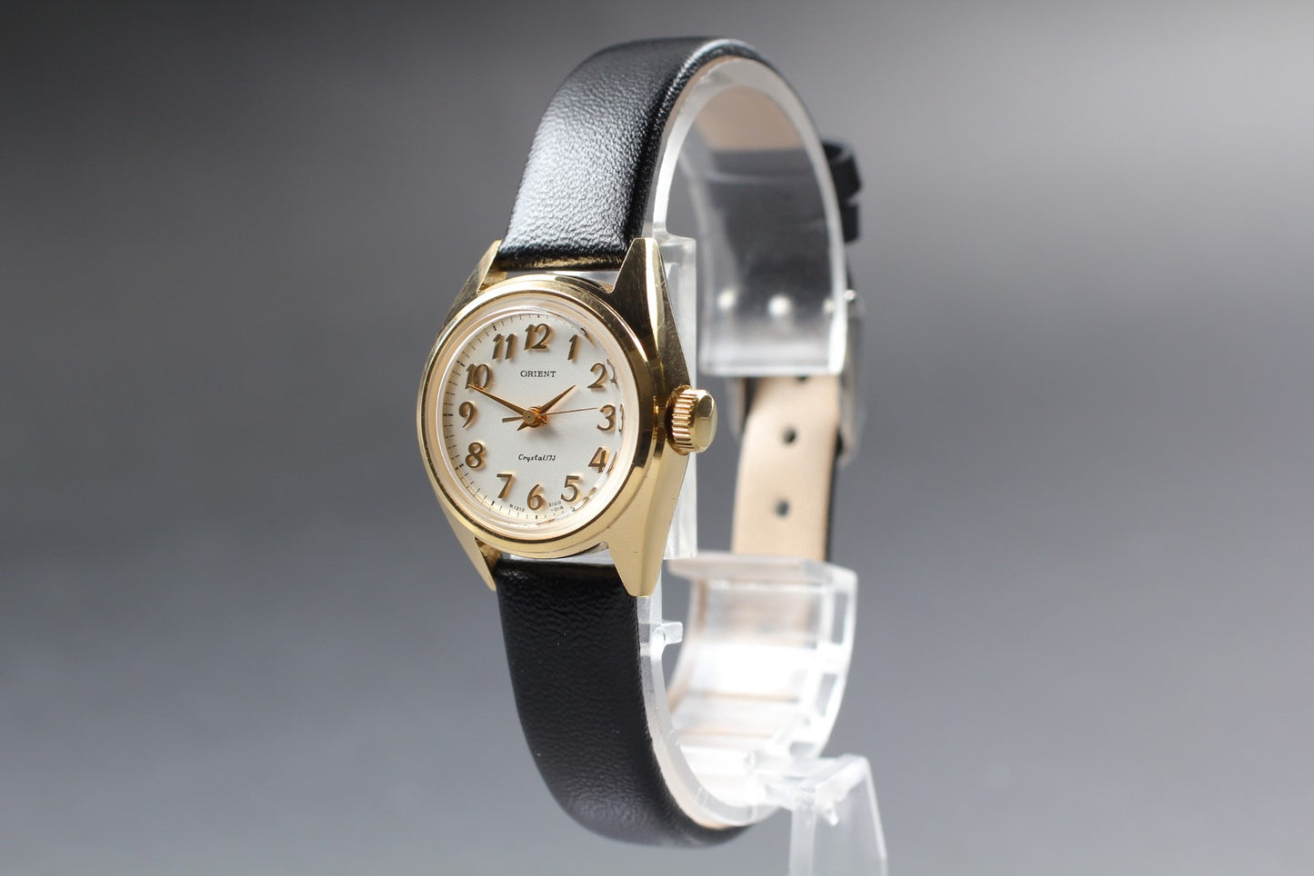 Vtg. N MINT ORIENT E121510-00CA Round 23mm Manual crystal 17J Ladies Watch JAPAN