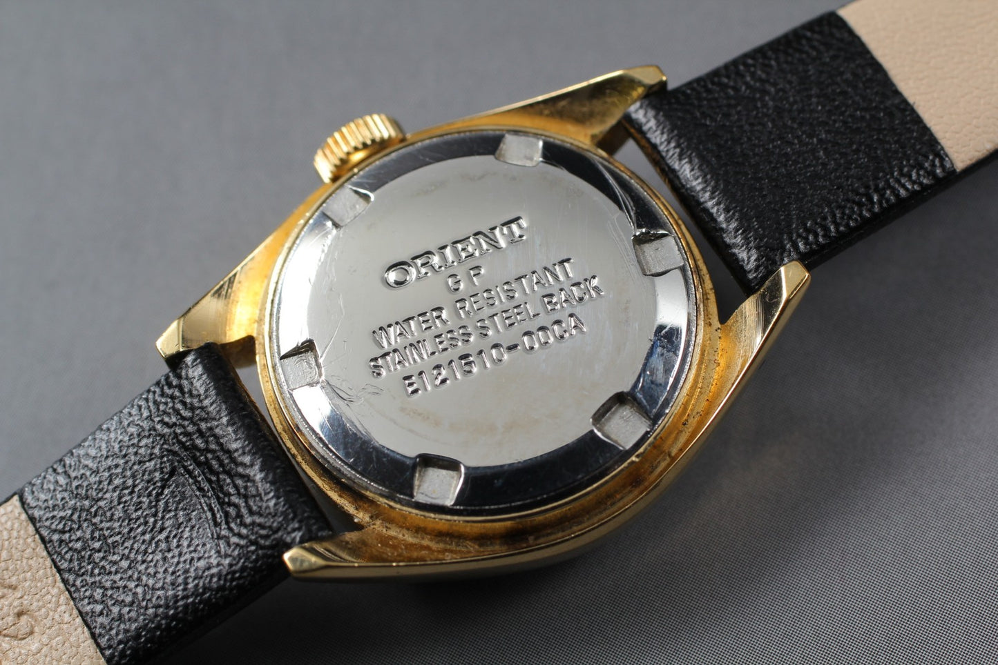 Vtg. N MINT ORIENT E121510-00CA Round 23mm Manual crystal 17J Ladies Watch JAPAN