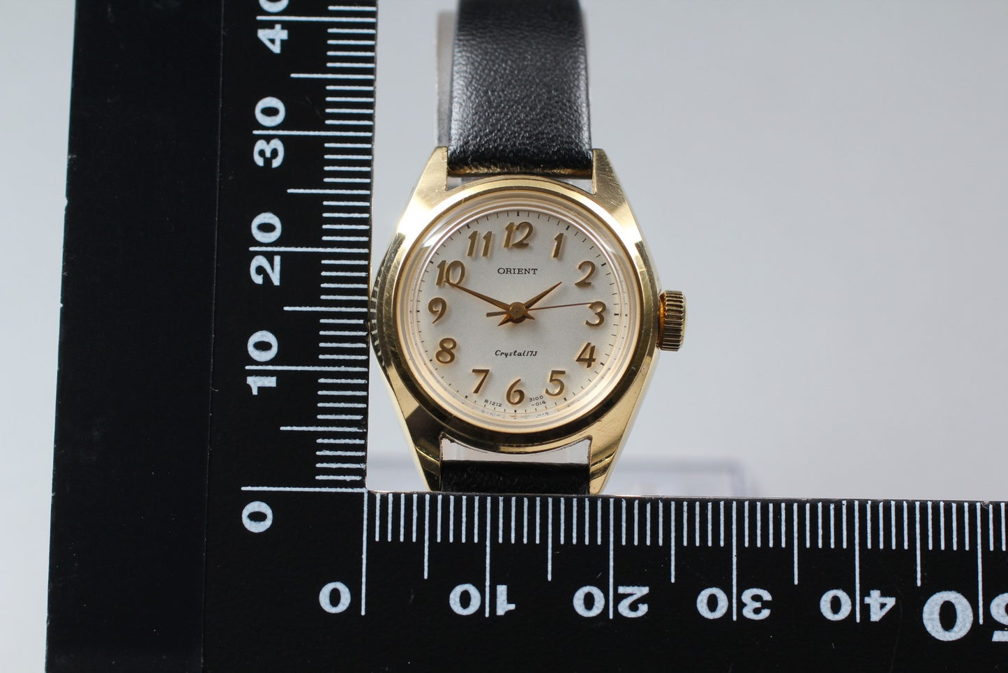 Vtg. N MINT ORIENT E121510-00CA Round 23mm Manual crystal 17J Ladies Watch JAPAN