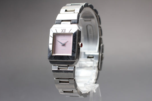 Vtg.1999 Exc+5 / CITIZEN Wicca 1032-L19478 Tank Quartz Ladies Watch From JAPAN