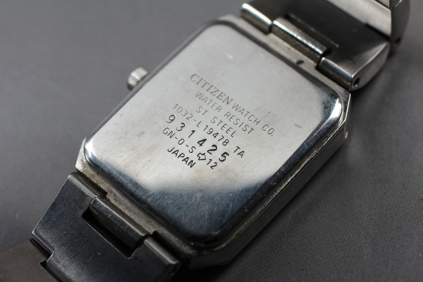 Vtg.1999 Exc+5 / CITIZEN Wicca 1032-L19478 Tank Quartz Ladies Watch From JAPAN