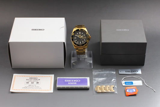 Near MINT w/ Box Seiko 5 Sports 7S36-03C0 Automatic Day/Date Gold Men's Watch